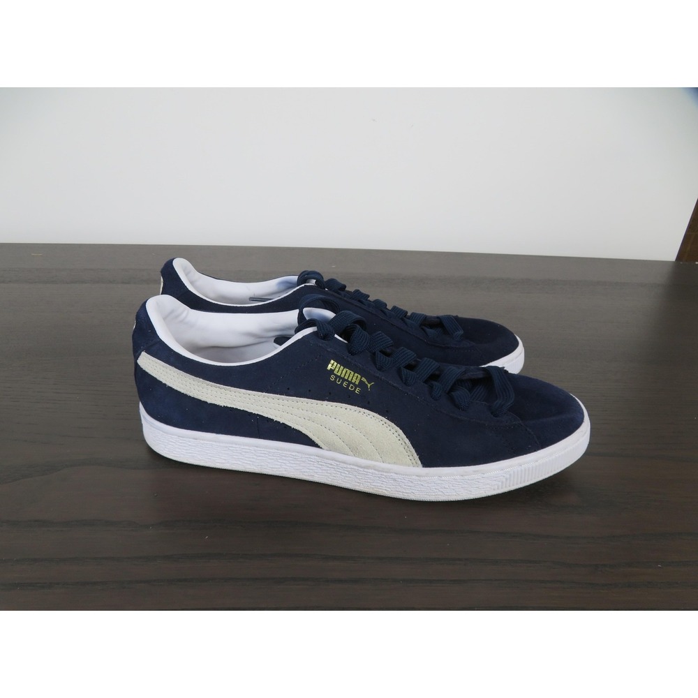 Puma Suede Classic XXI Shoes Mens 10.5 Blue Low Top Casual Sneakers 374915-04